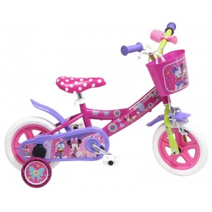 Vélo enfant fille Minnie - 10 pouces (1/3 ans) - Coloris rose - ("Distributeur Officiel")