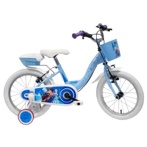 Vélo évolutif enfant fille La Reine des Neiges (Frozen) - 16 pouces (3/7 ans) - Coloris Bleu - ("Distributeur Officiel")
