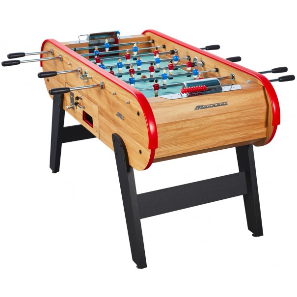 Baby foot monnayeur Mannoni - Bois clair - Tapis Gerflex - 4 balles en liège - Livraison offerte et rapide!