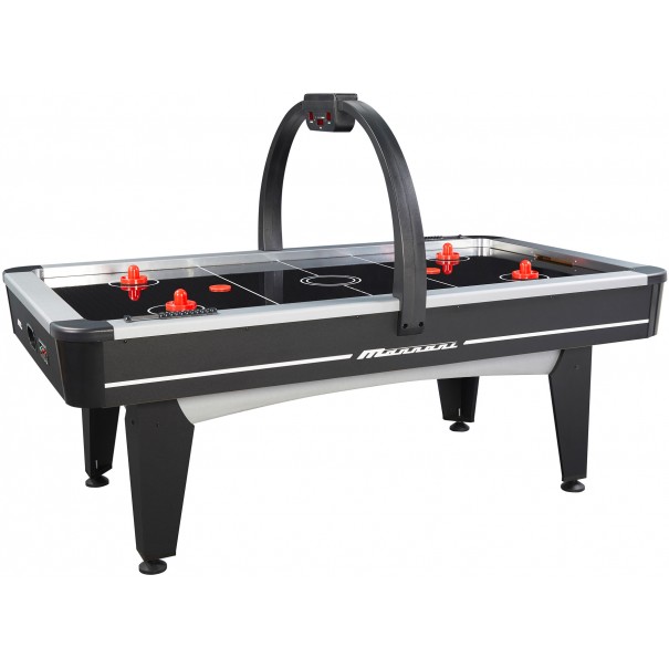 Table air hockey 7ft Mannoni - Puissant moteur d'air 220V - 2 palets et poussoirs - Livraison offerte et rapide!