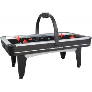 Table air hockey 7ft Mannoni - Puissant moteur d'air 220V - 2 palets et poussoirs - Livraison offerte et rapide!